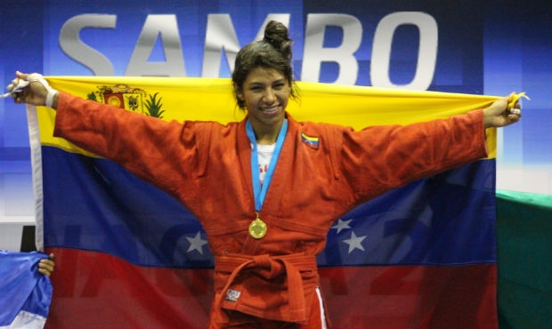 Winners and prize-winners of the First Day of the Panamerican Sambo Championship 2015 in Nicaragua