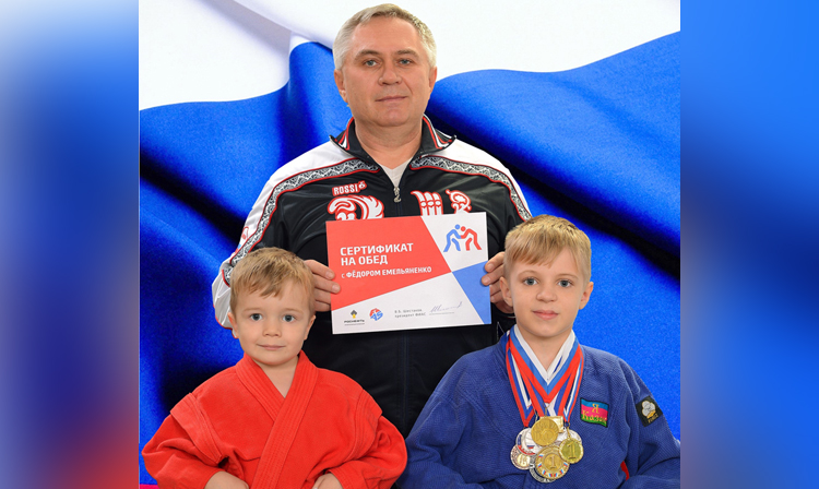 A father has won a dinner with Fedor Emelianenko for his son
