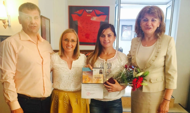Даниэла Хондю получила награду от министра спорта Румынии