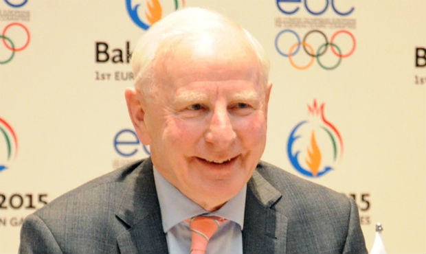 European Games in Baku: the President of the European Olympic Committees Patrick Hickey visited the sambo tournament