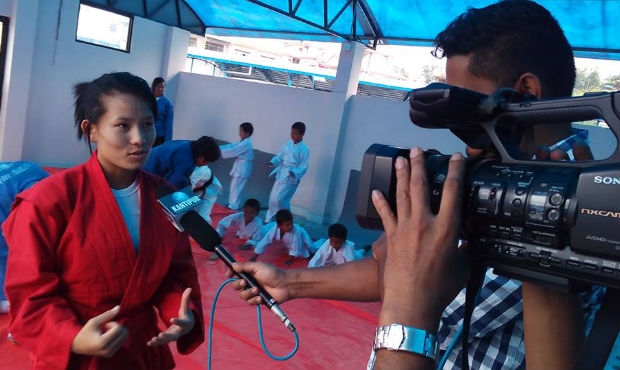 Sambo Wrestler from Nepal at Center of Journalists' Attention