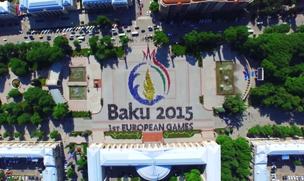 Флэшмоб накануне I Европейских игр в Баку-2015