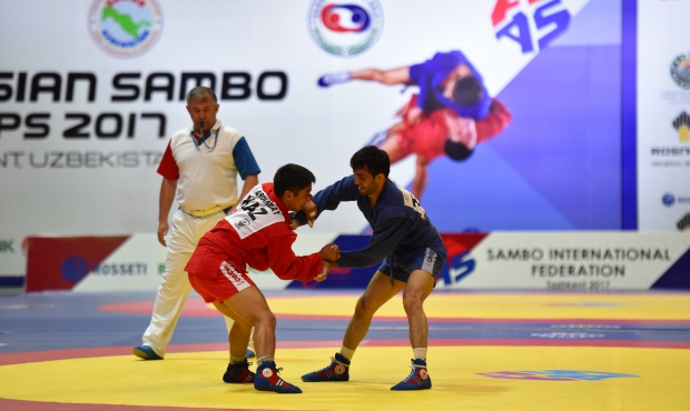 Победители и призеры 2 дня Чемпионата Азии по самбо 2017 в Ташкенте